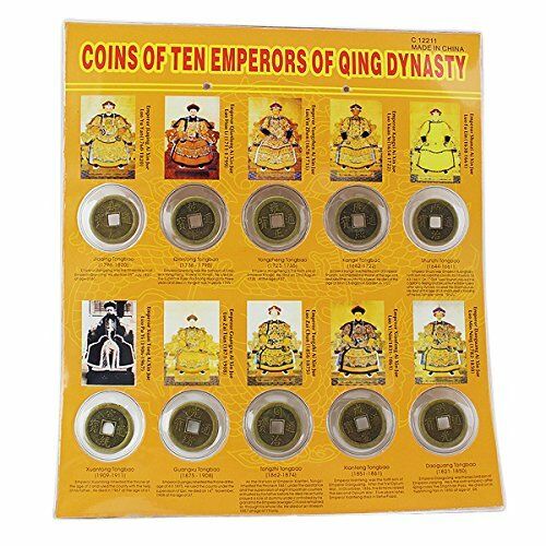 Coins Of Ten Emperors Of Qing Dynasty Feng Shui Us Seller